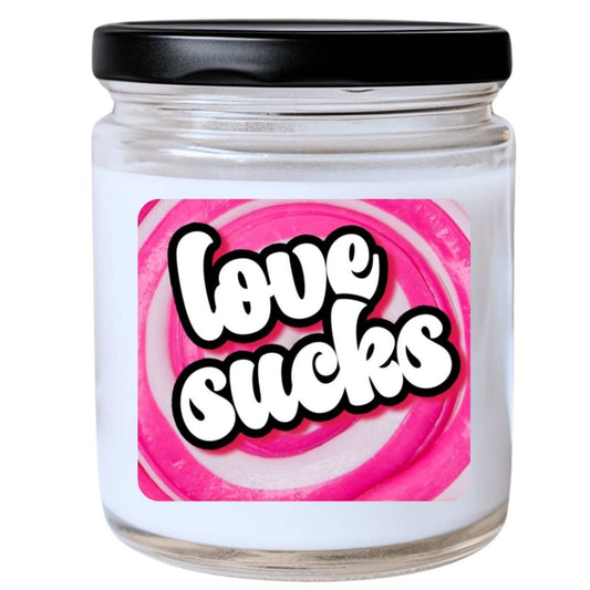 Love Sucks Lolli Valentines Jar Candle