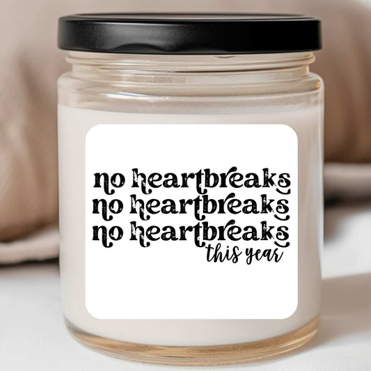 No Heartbreak This Year Valentines Jar Candle