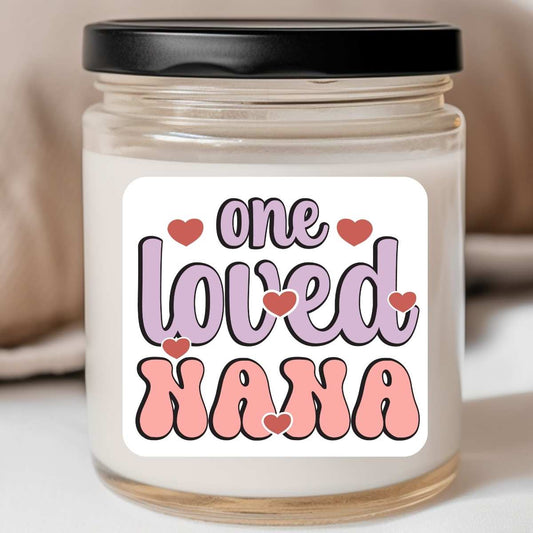 One Loved Nana Valentines Jar Candle