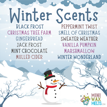 3oz Clamshell Wax Melts - Winter Scents !MOQ 12!