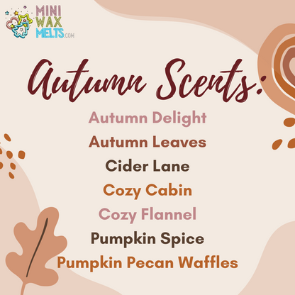 3oz Clamshell Wax Melts - Autumn Scents !MOQ 12!