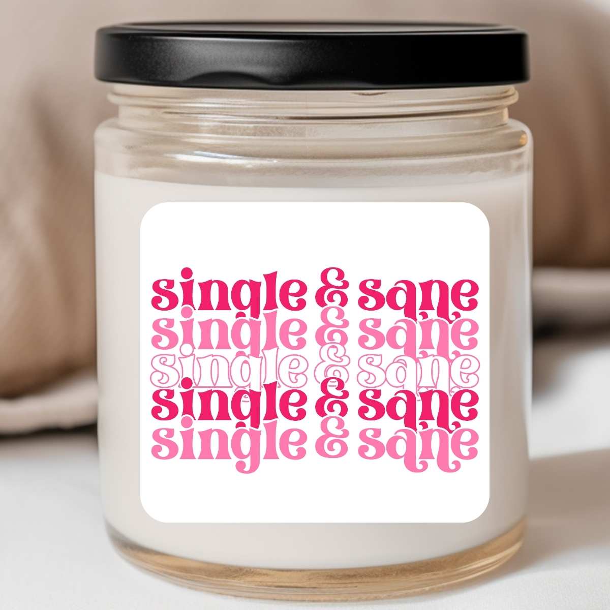 Single and Sane Valentines Jar Candle