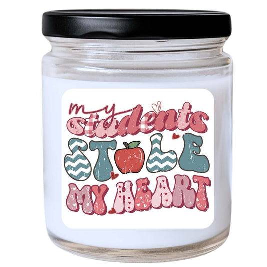 Teacher - Students Stole My Heart Valentines Jar Candle