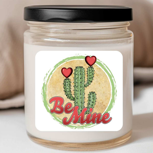 Western - Be Mine Hearts Cactus Valentines Jar Candle