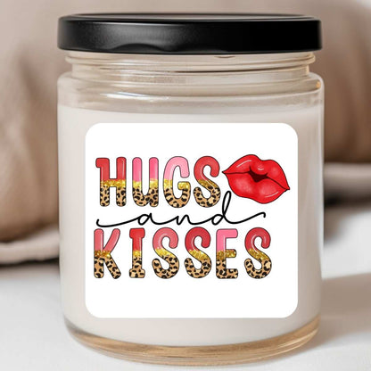 Western - Leopard Hugs and Kisses Valentines Jar Candle