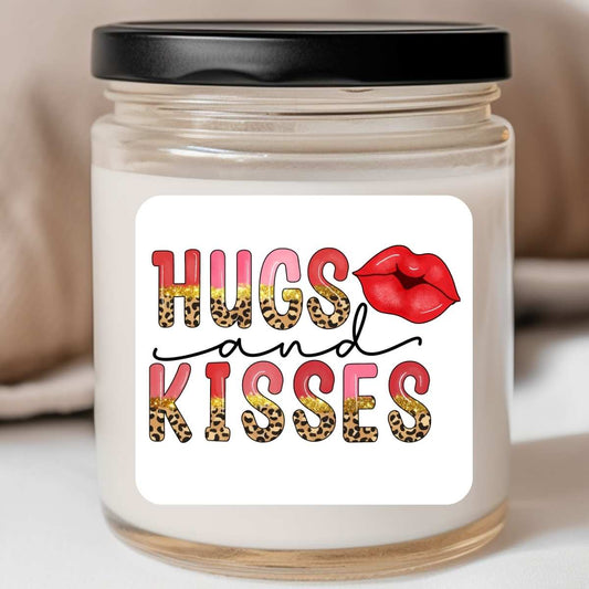 Western - Leopard Hugs and Kisses Valentines Jar Candle