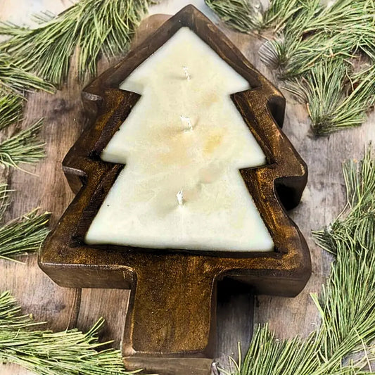 Dough Bowl Candle - Jumbo Tree (Christmas)