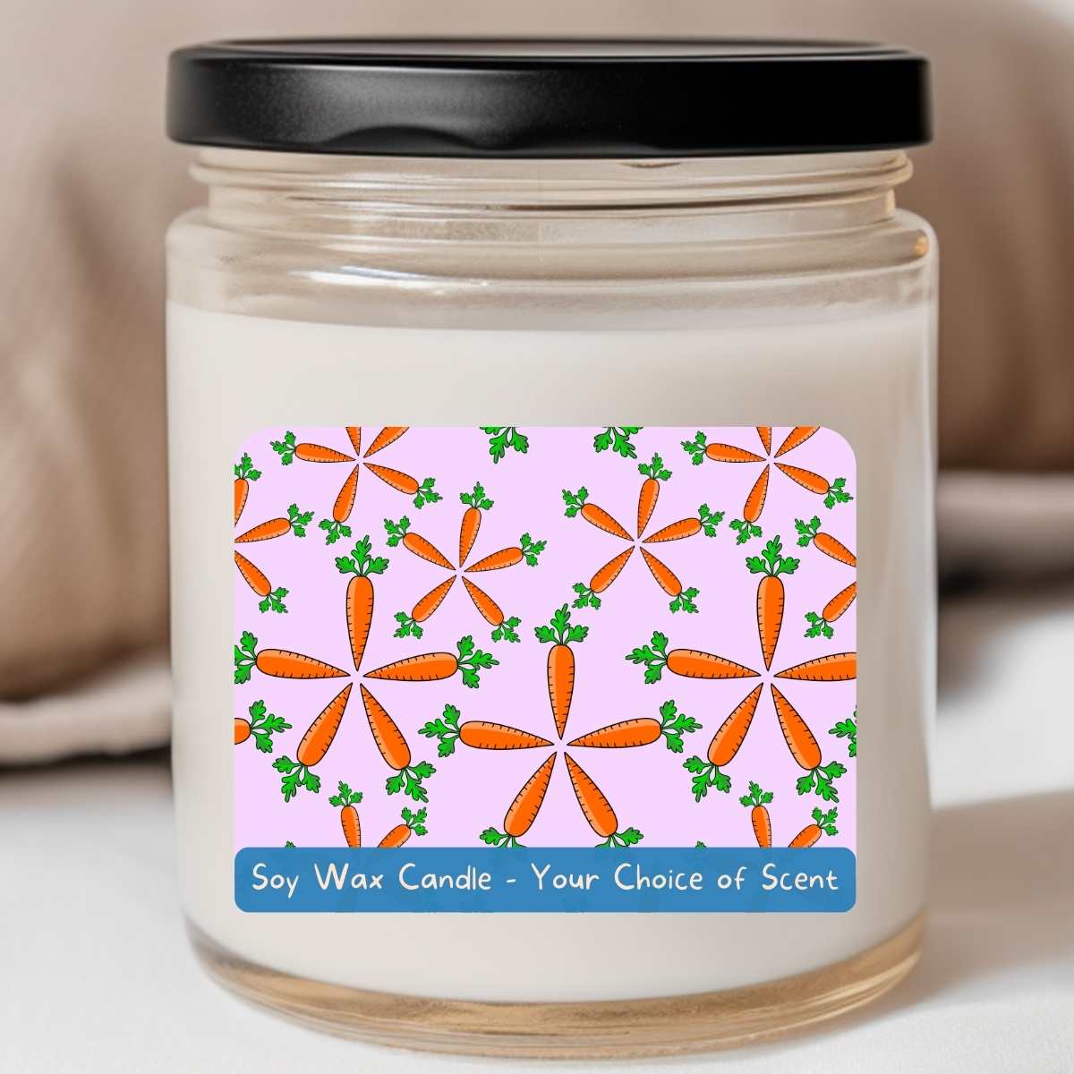 Pink Kaleidoscope Carrots - Easter 8oz Jar Candle (#129)