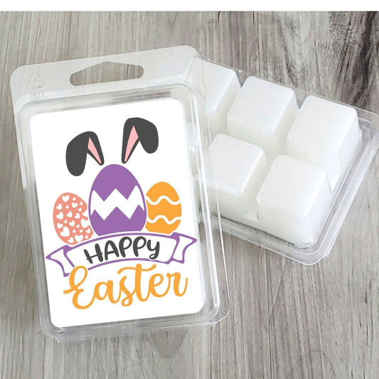 Happy Easter (3 Bunny Eggs) - Easter Soy Wax Clamshell (#18)