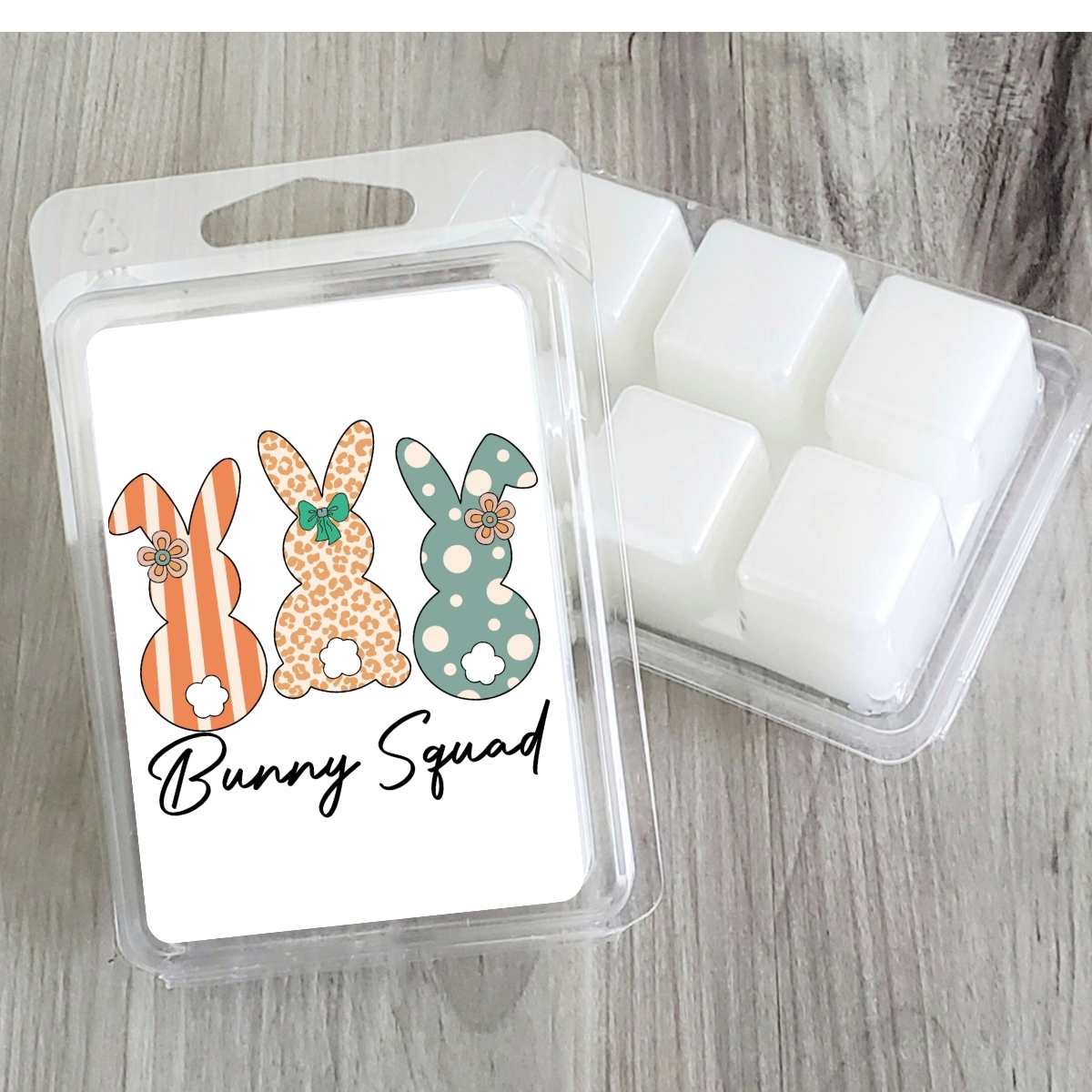 Bunny Squad Trio - Easter Soy Wax Clamshell (#180)