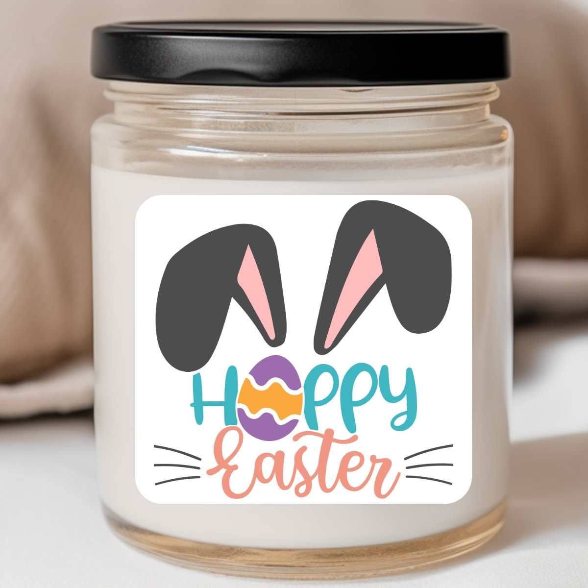 Happy Easter Bunny Whiskers - Easter 8oz Jar Candle (#23)