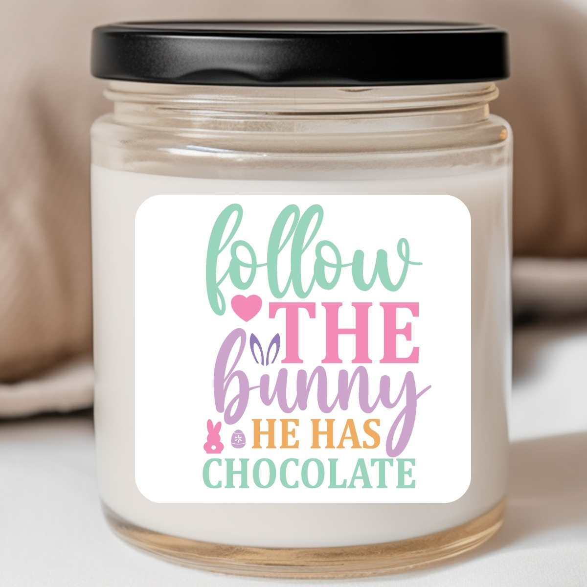 The Bunny Has Chocolate - Easter 8oz Jar Candle (#71)