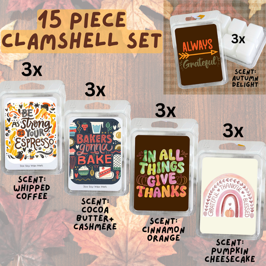 15 Piece Clamshell Set - Autumn Favorites