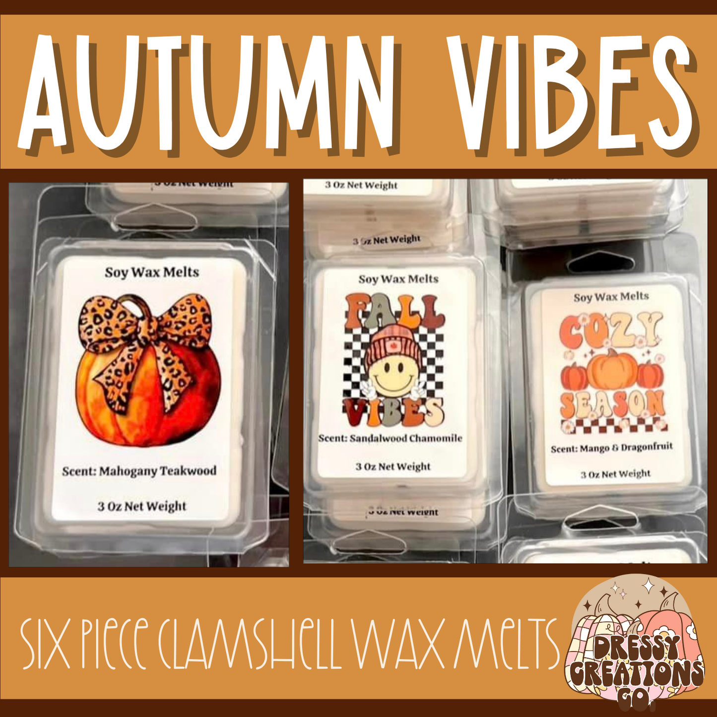 Autumn Vibes Clamshell Wax Melts !MOQ 12!