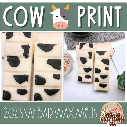 Snap Bar Wax Melts - 2oz - Cow Print !MOQ 12!