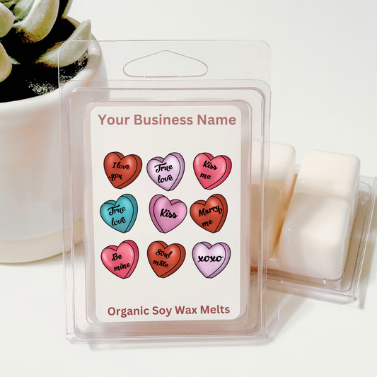 Soy Wax Melts - Valentine's Day - Six (6) Piece Clamshell (Several Scents Available)