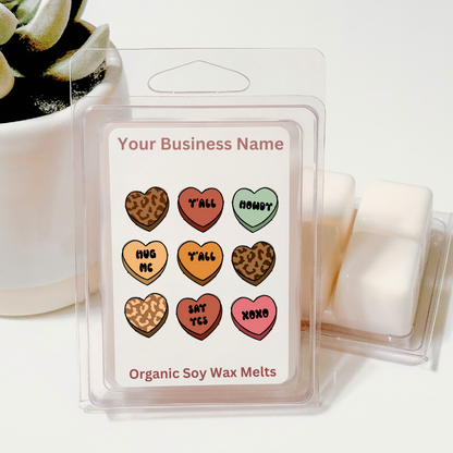 Soy Wax Melts - Valentine's Day - Six (6) Piece Clamshell (Several Scents Available)